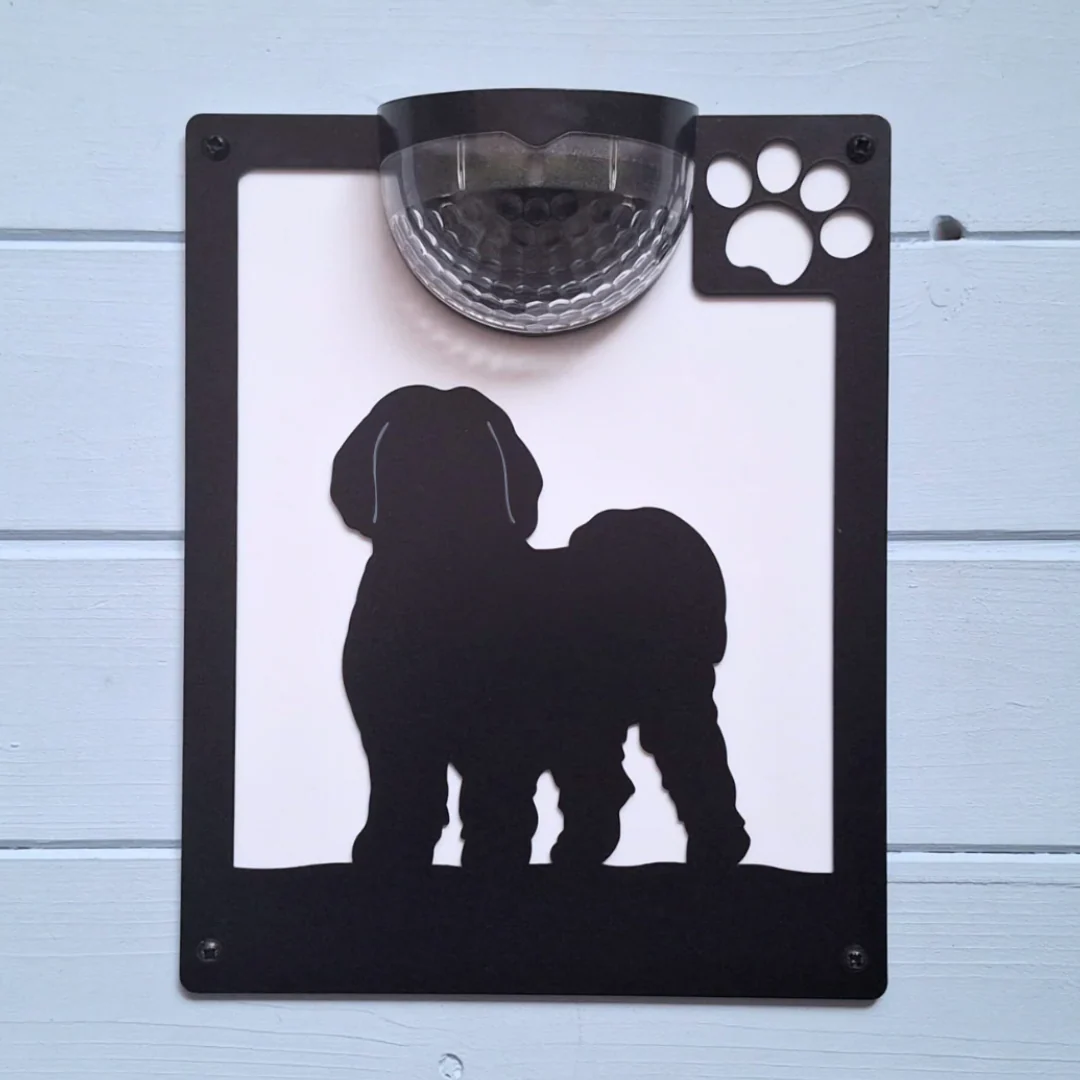 Shih Tzu Dog Solar Light Wall Plaque - Image 3