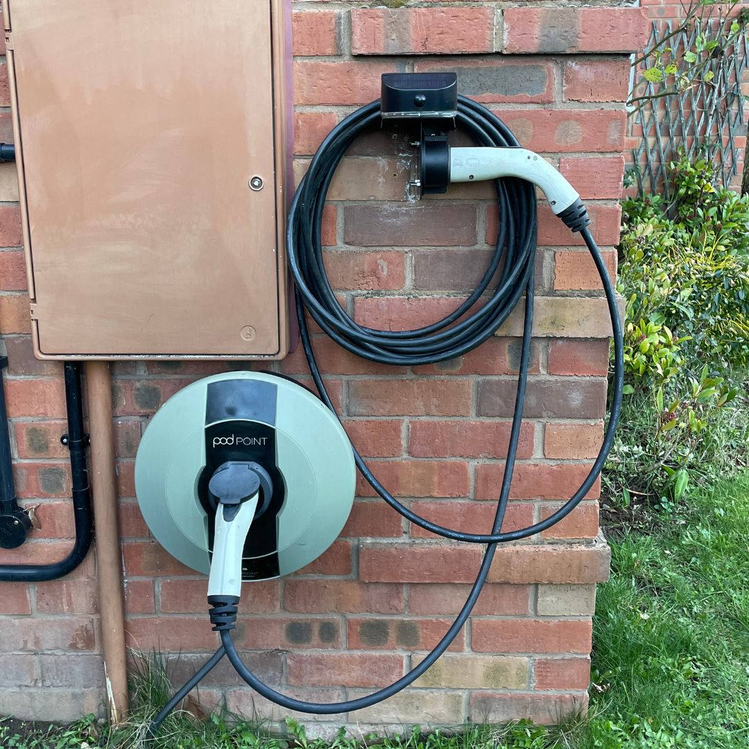 SINGLE - Large EV Charger Cable Holder with Motion Sensor Solar Light - Image 7