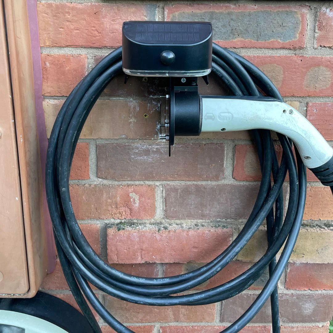 SINGLE - Large EV Charger Cable Holder with Motion Sensor Solar Light - Image 9