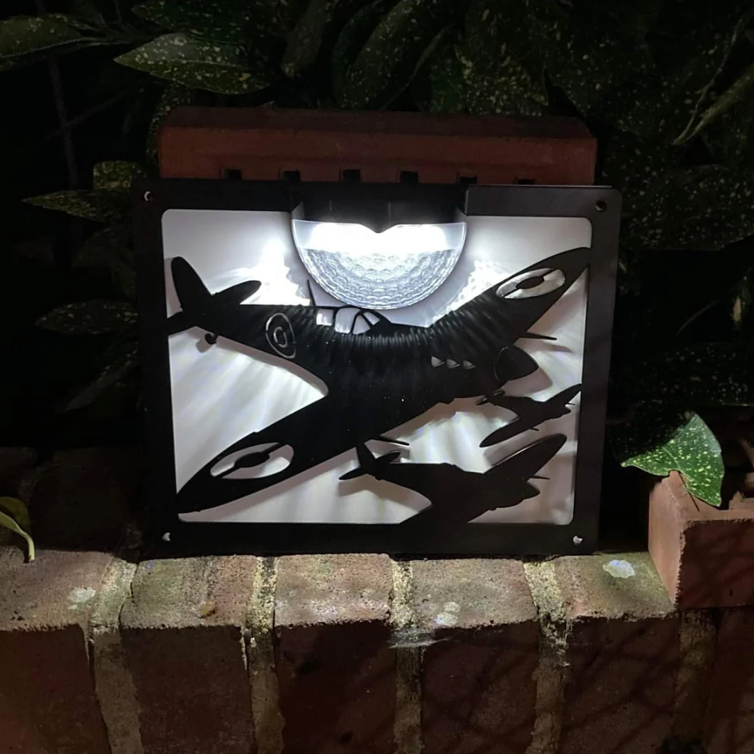 Spitfire Solar Light Wall Plaque - Image 3