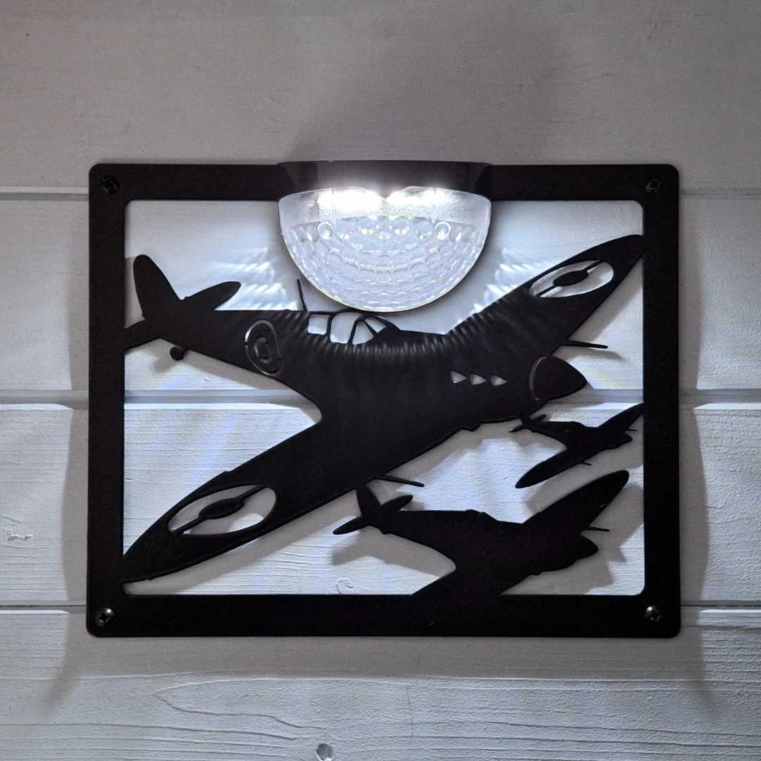 Spitfire Solar Light Wall Plaque - Image 4