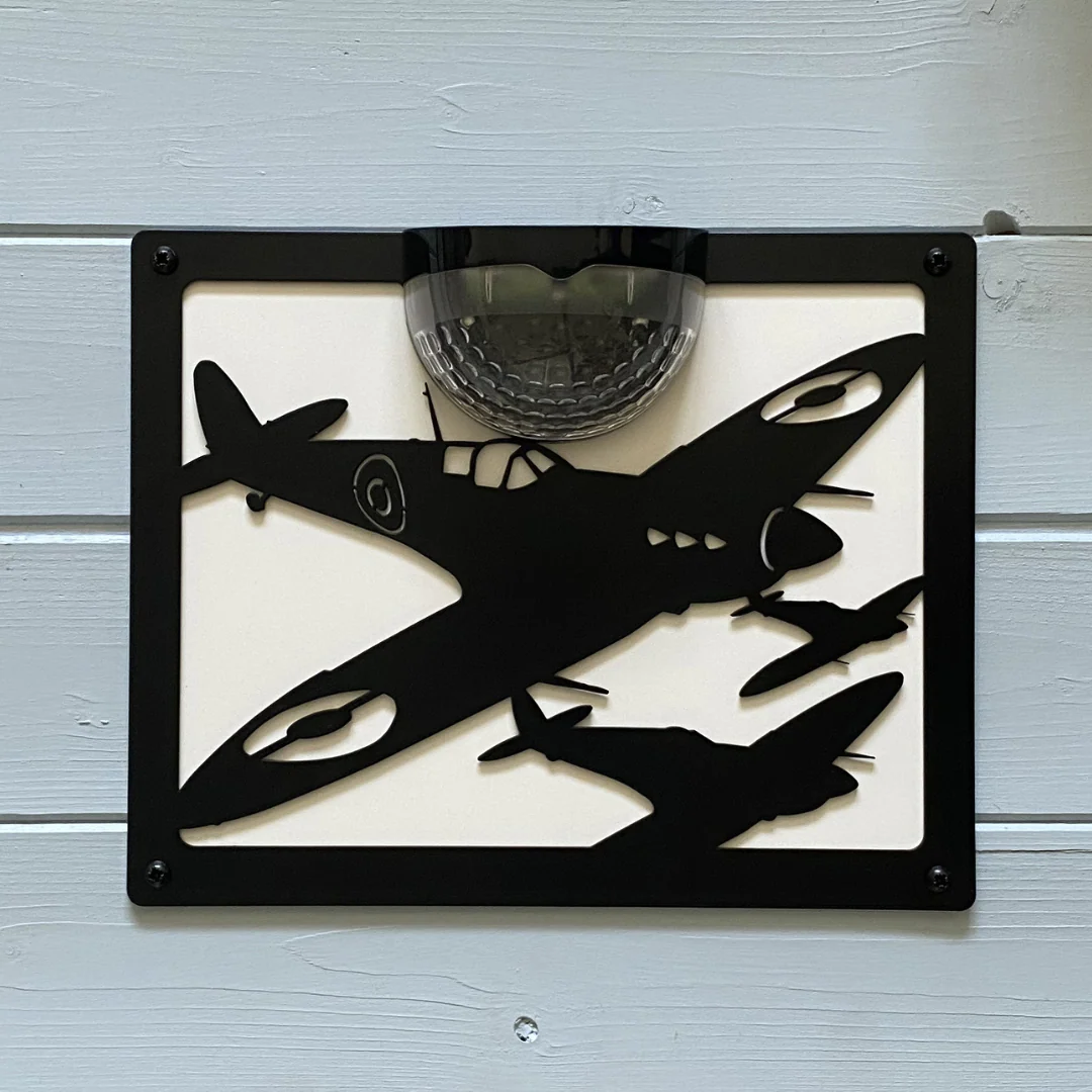 Spitfire Solar Light Wall Plaque - Image 7