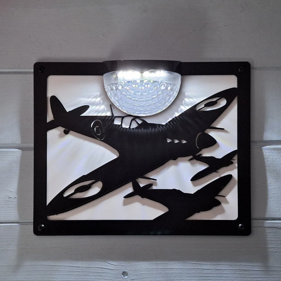 Spitfire Solar Light Wall Plaque - Image 8