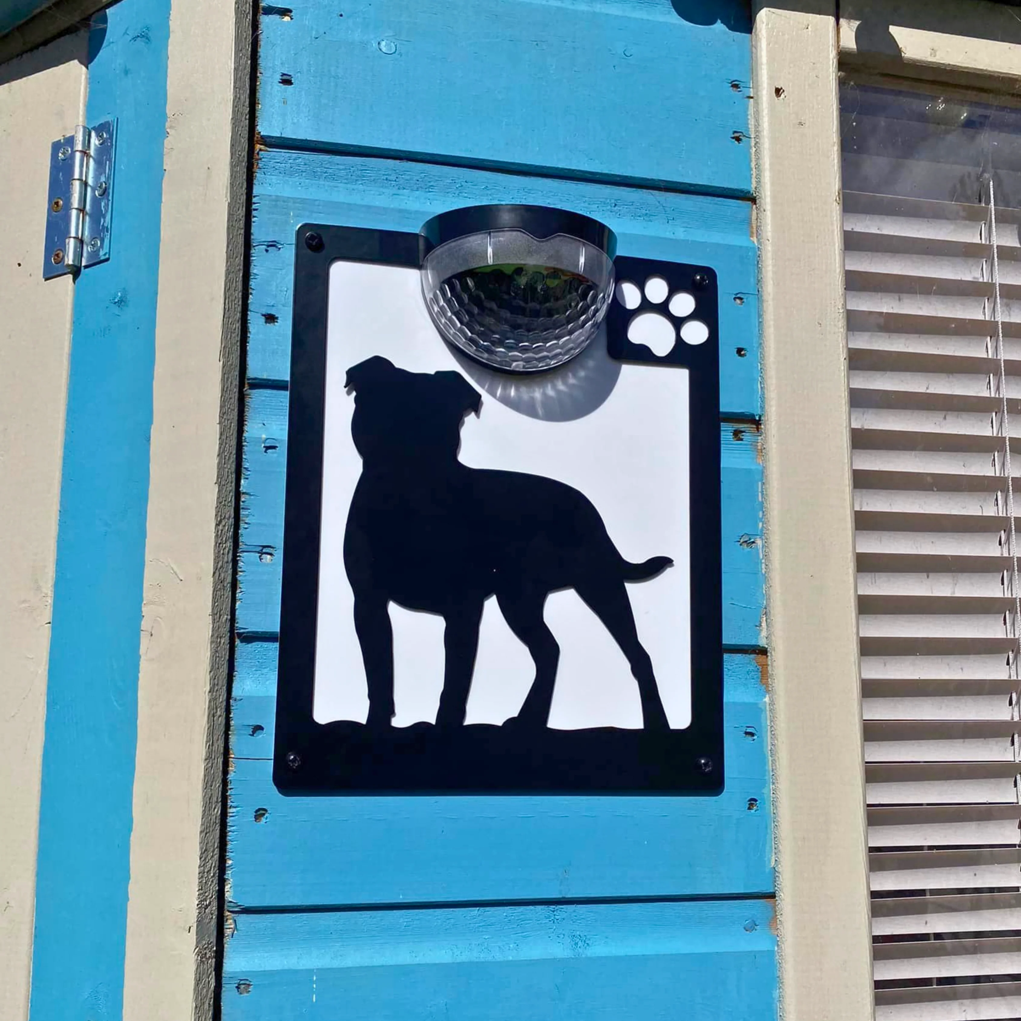Staffie Dog Solar Light Wall Plaque - Image 8