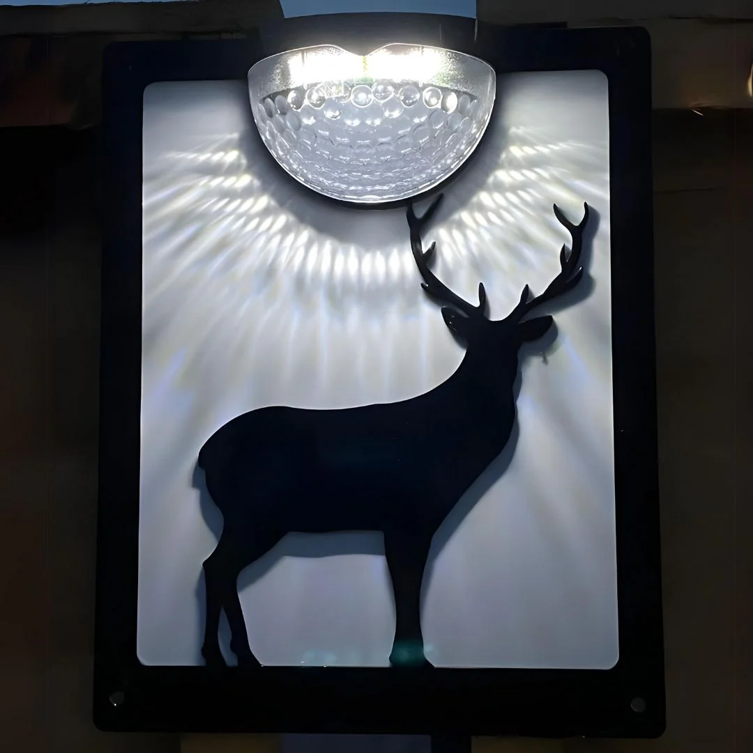 Standing Stag Solar Light Wall Plaque - Image 4