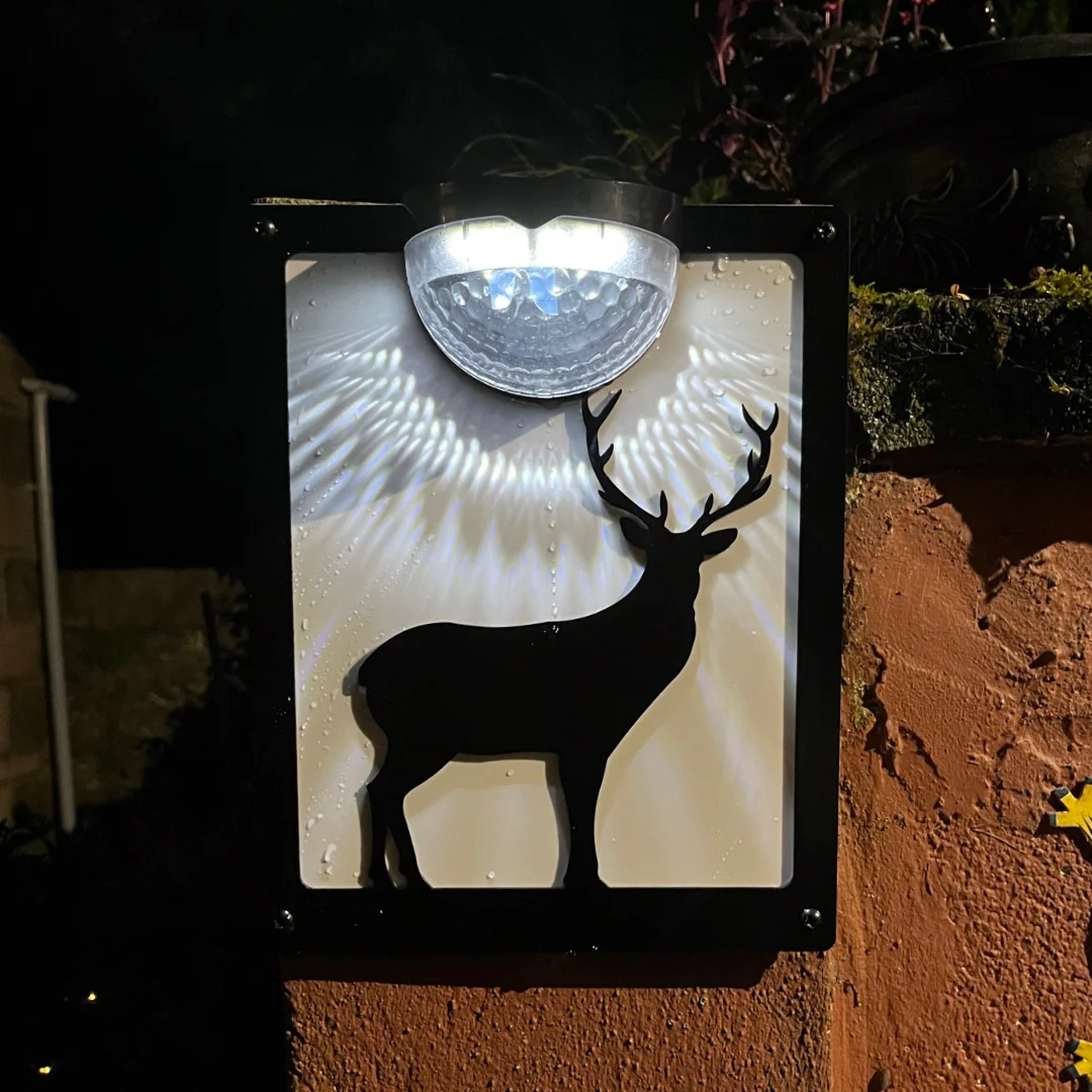 Standing Stag Solar Light Wall Plaque - Image 7
