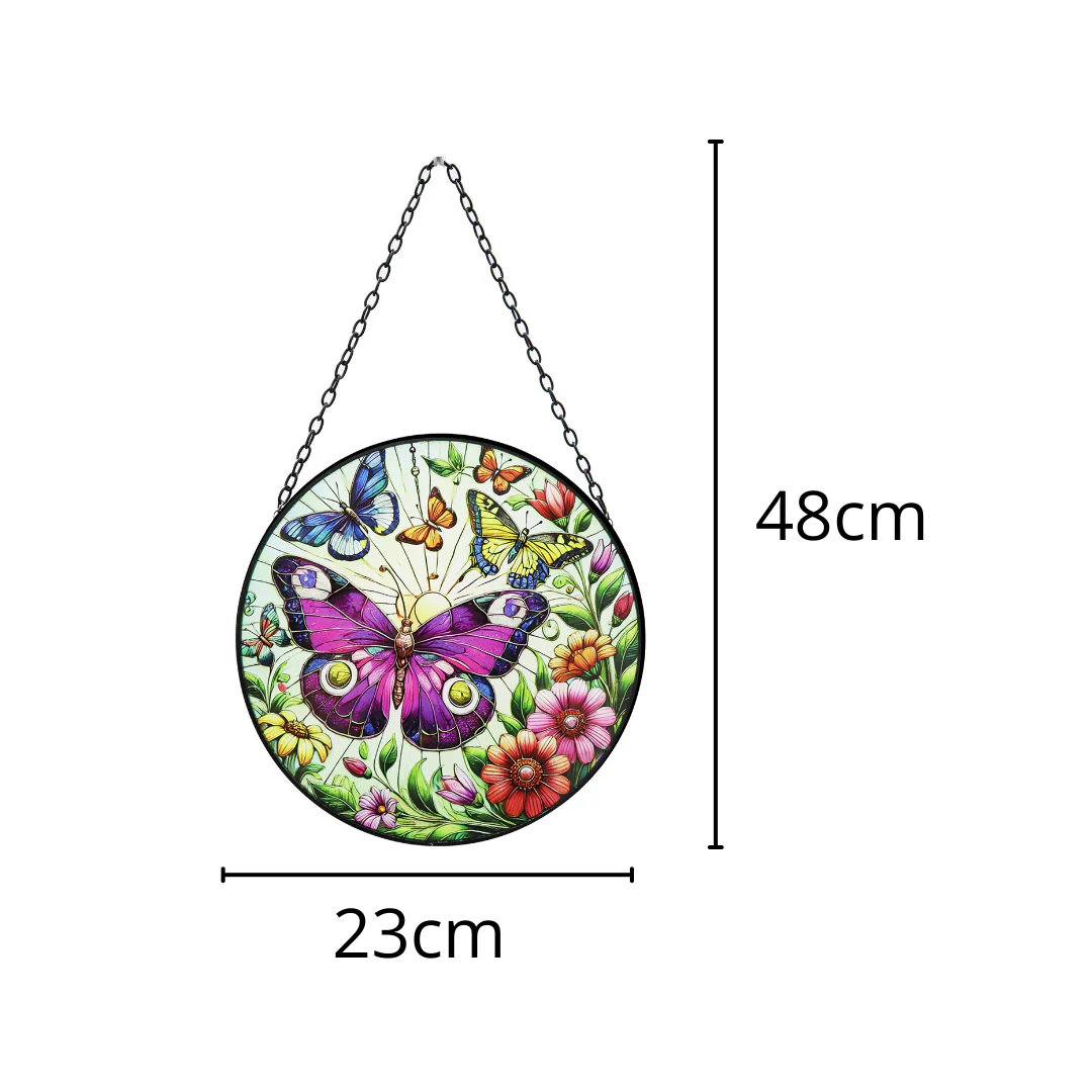Large Glass Hanging Butterfly Suncatcher - Image 3
