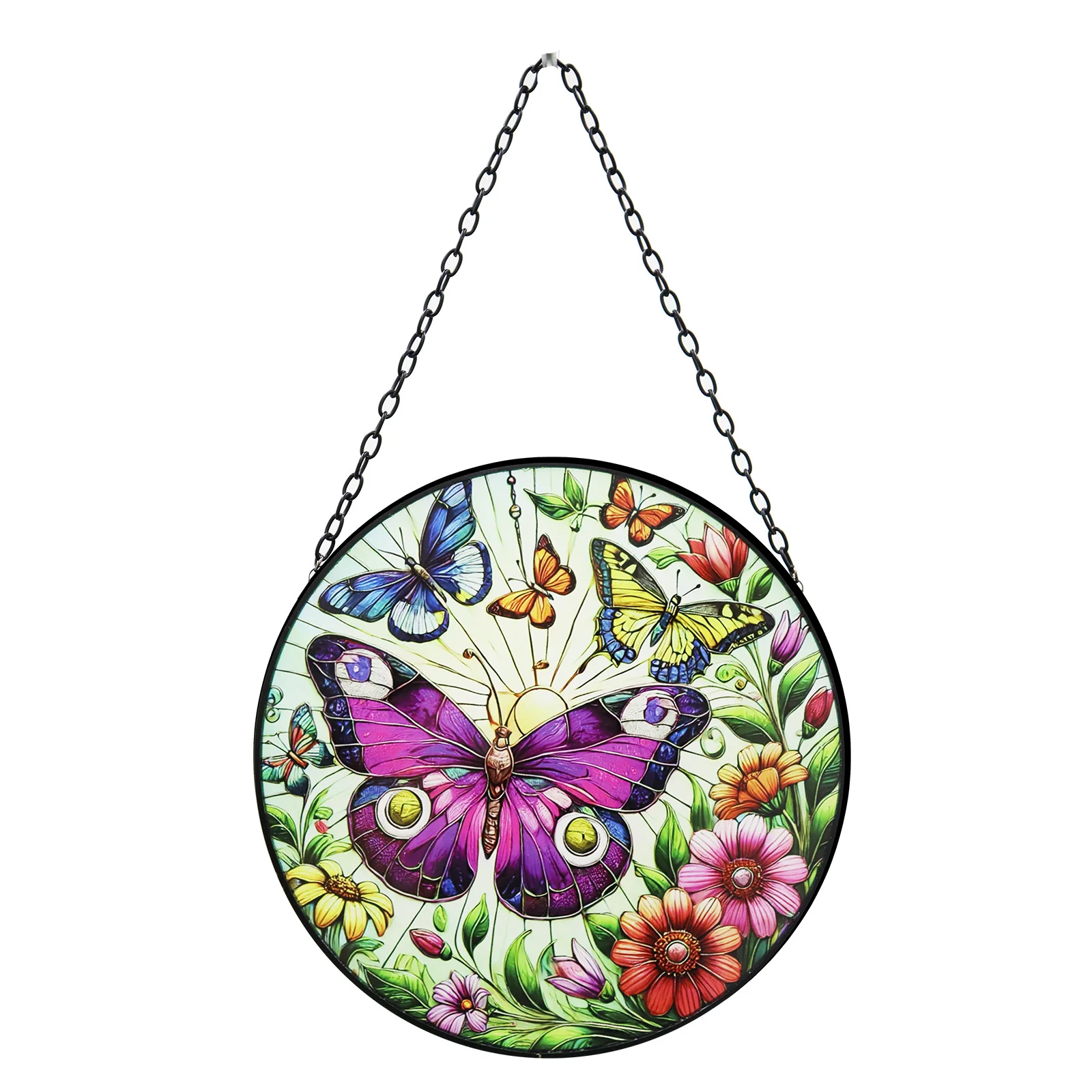 Large Glass Hanging Butterfly Suncatcher - Image 4