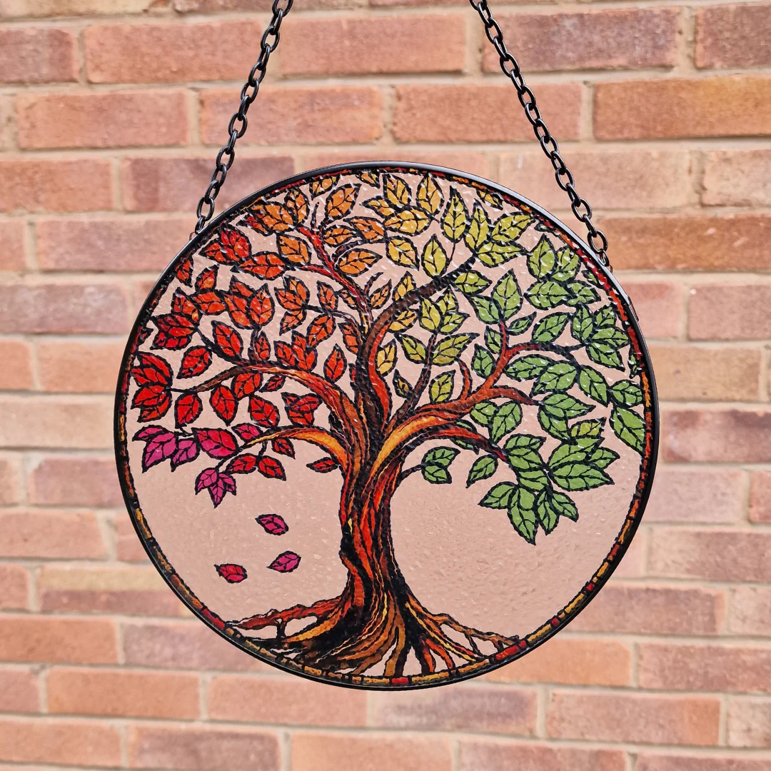 Stained Glass Tree of Life Suncatcher - Image 2