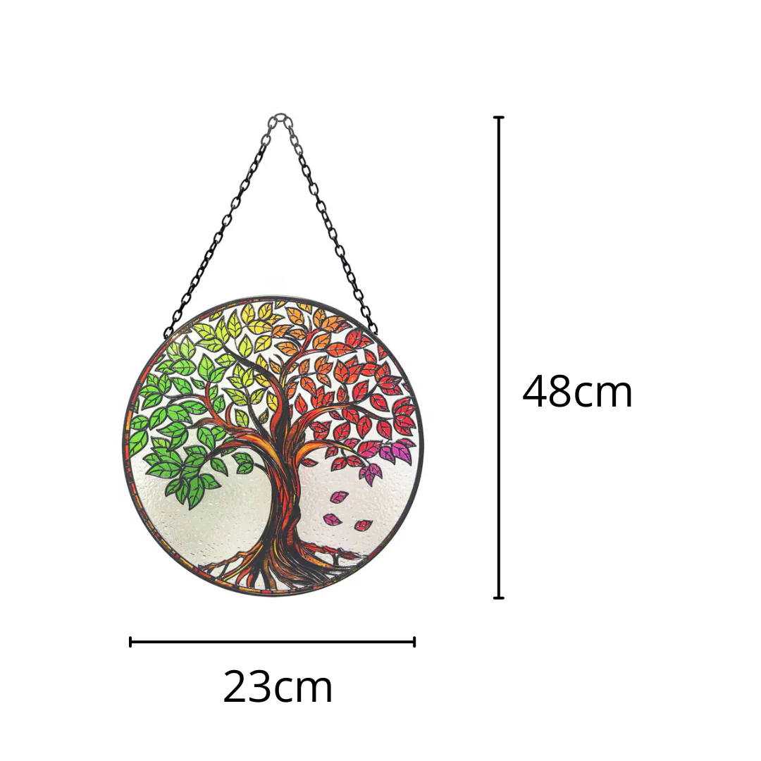 Stained Glass Tree of Life Suncatcher - Image 4