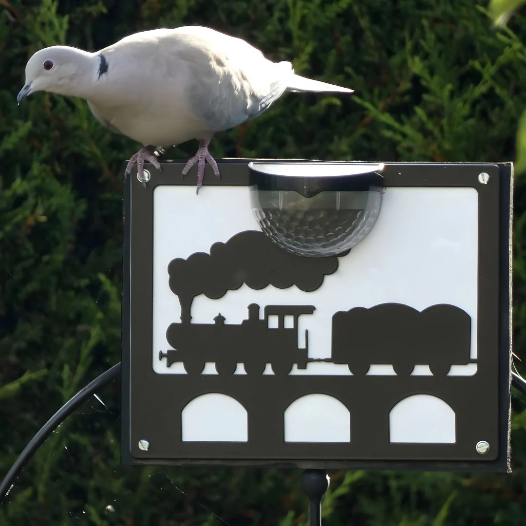 Steam Train Wall Plaque with Solar Powered Light - Image 8