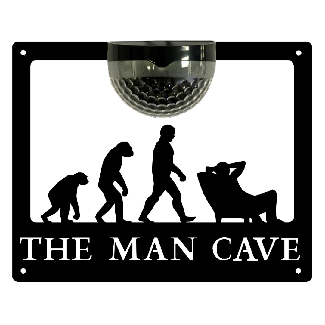 The Man Cave Sign with Solar Powered Light - Image 11