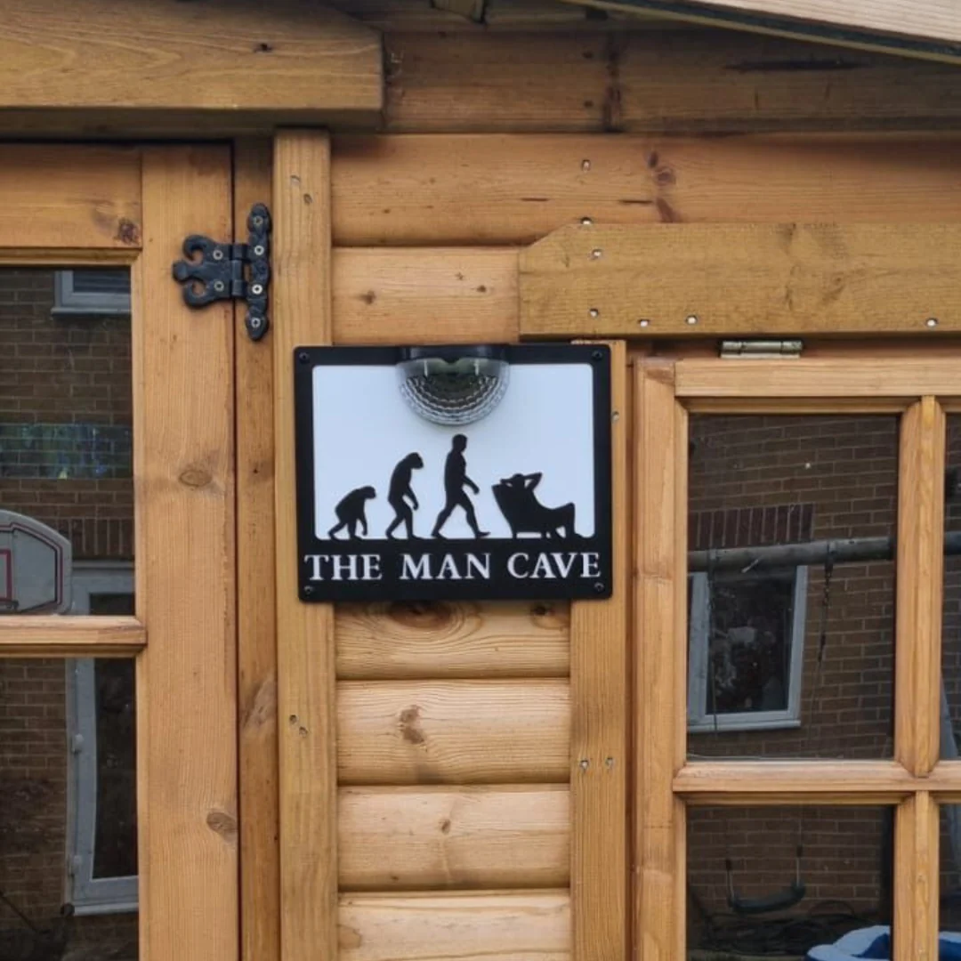 The Man Cave Sign with Solar Powered Light - Image 12