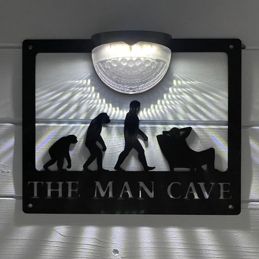 The Man Cave Sign with Solar Powered Light - Image 13