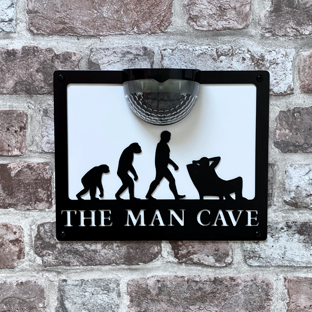 The Man Cave Sign with Solar Powered Light - Image 3