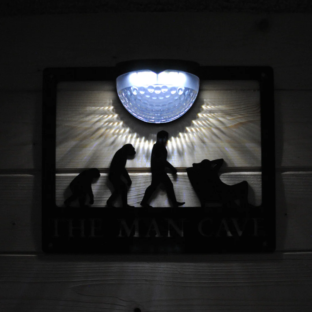 The Man Cave Sign with Solar Powered Light - Image 4