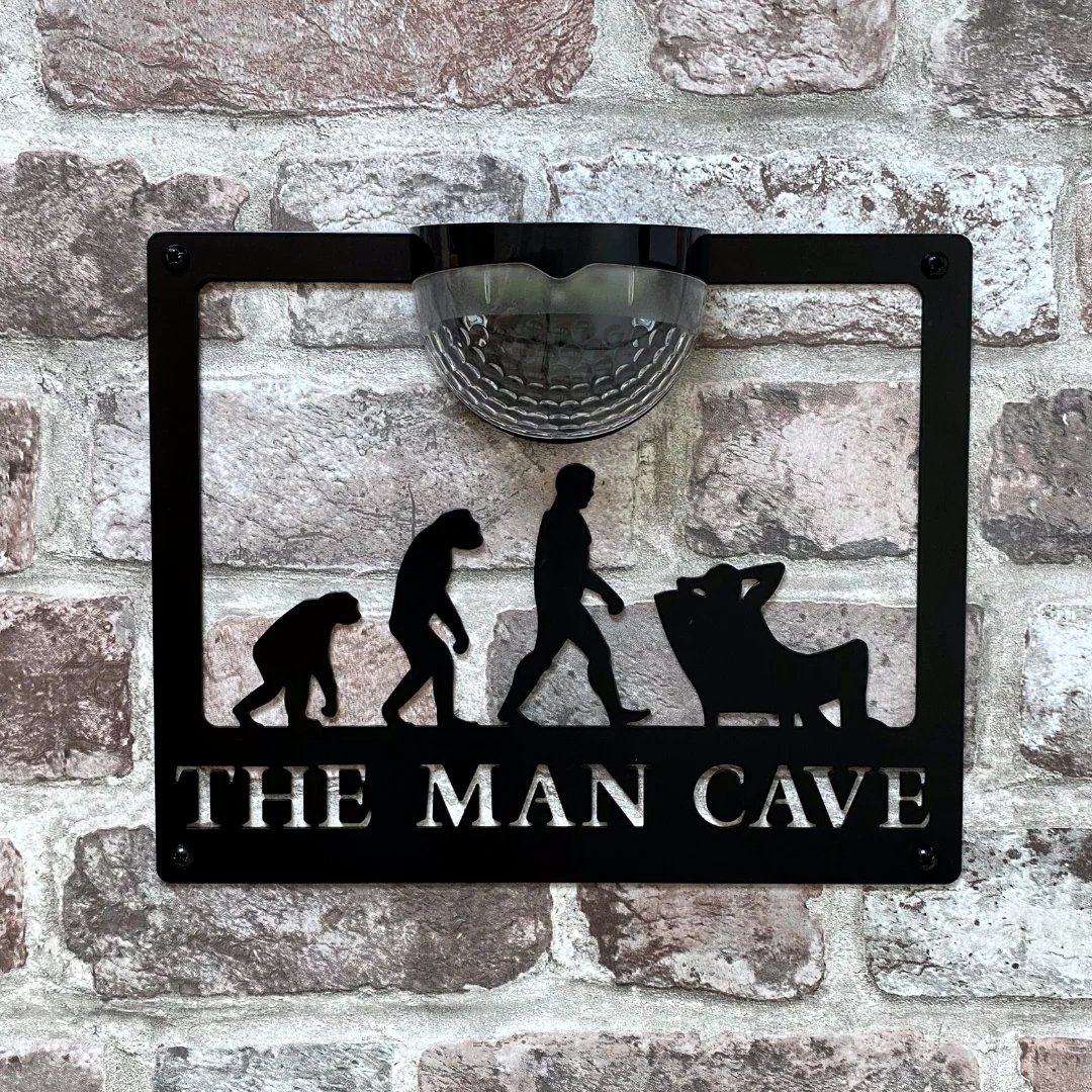 The Man Cave Sign with Solar Powered Light - Image 5