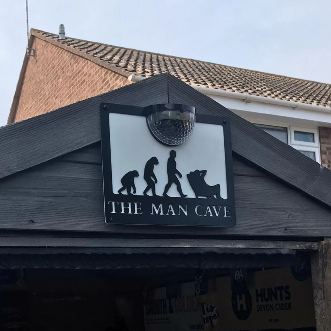 The Man Cave Sign with Solar Powered Light - Image 7