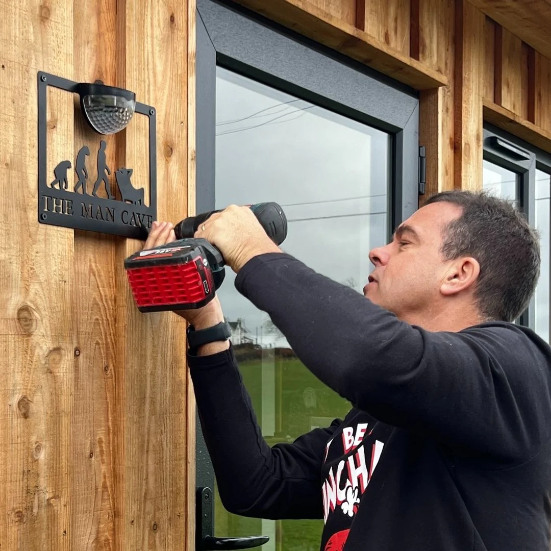 The Man Cave Sign with Solar Powered Light - Image 9