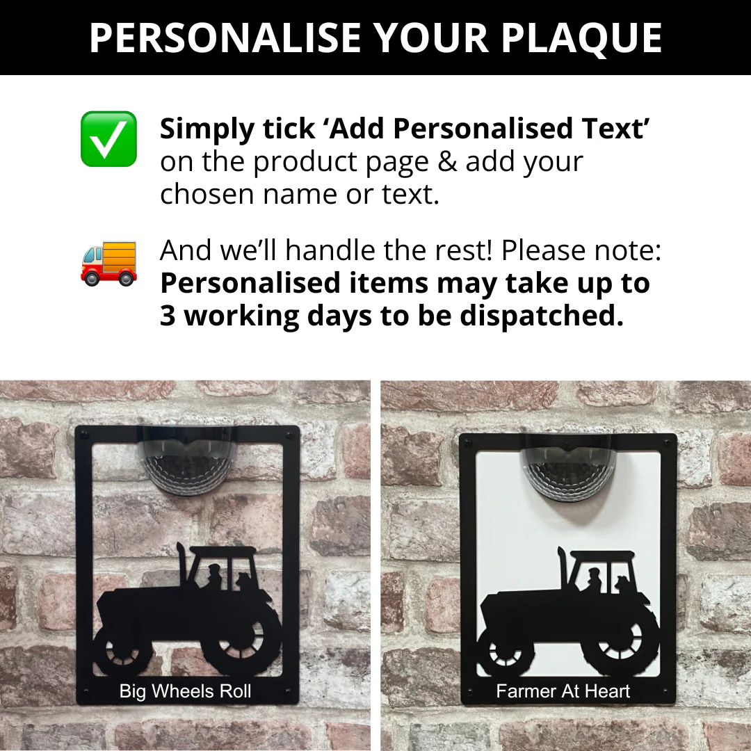 Tractor Solar Light Wall Plaque - Image 5