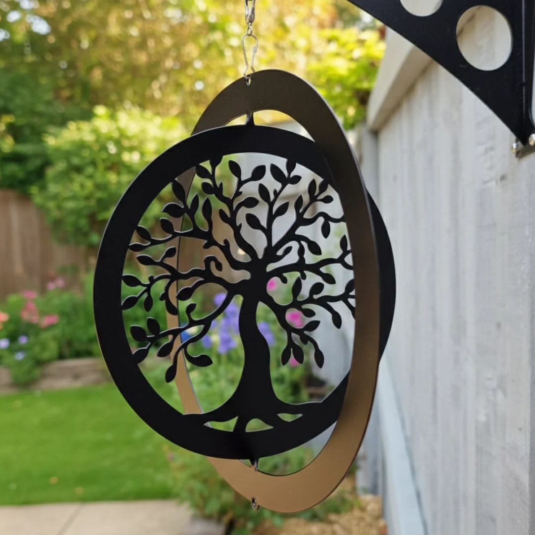 Tree of Life Hanging Silhouette Orbit Spinner - Image 2