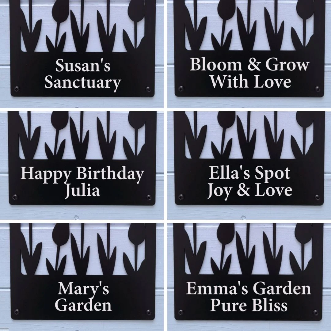 Tulips Solar Light Wall Plaque (You Can Personalise Me!) - Image 2