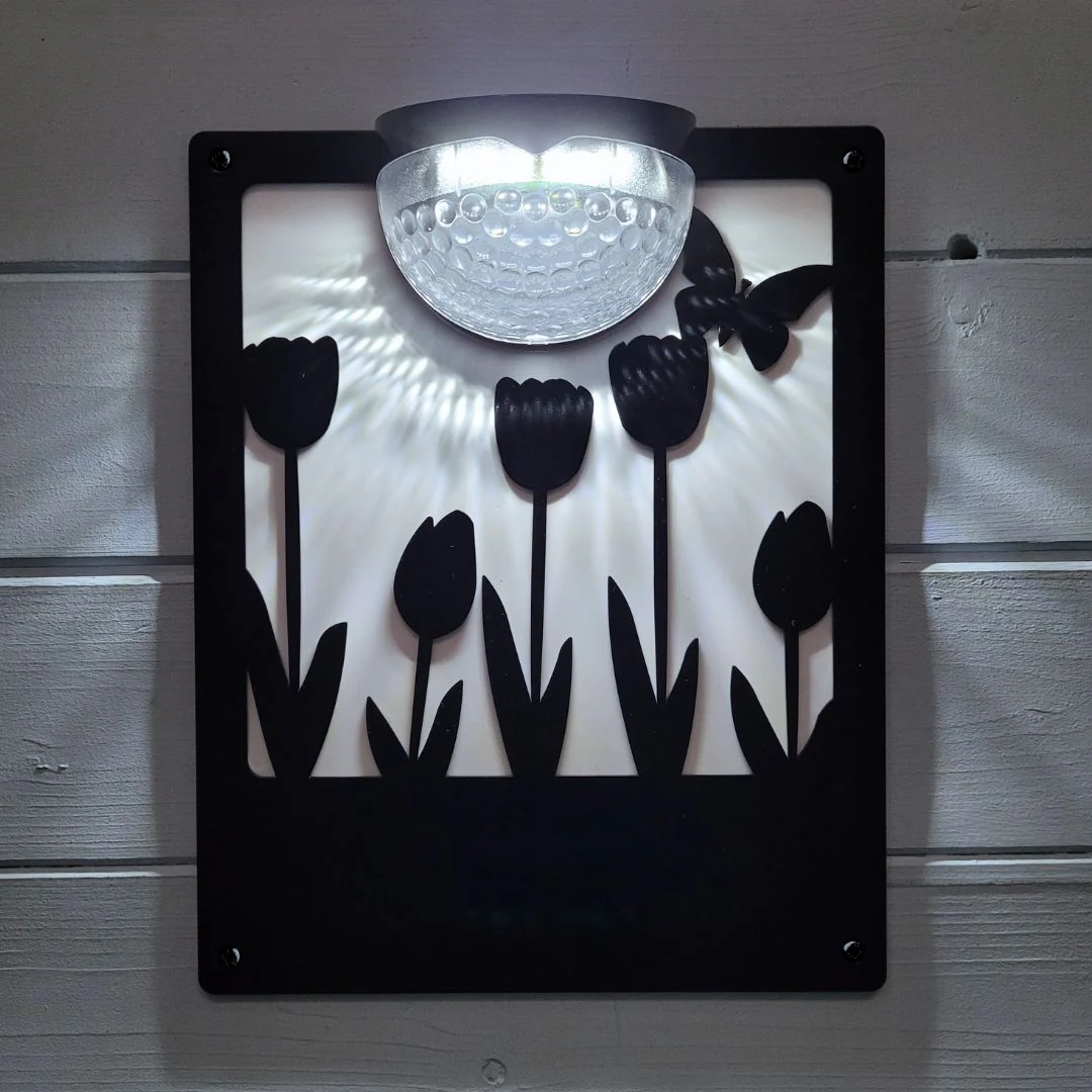 Tulips Solar Light Wall Plaque (You Can Personalise Me!) - Image 4