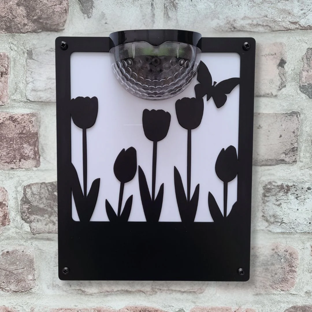 Tulips Solar Light Wall Plaque (You Can Personalise Me!) - Image 5