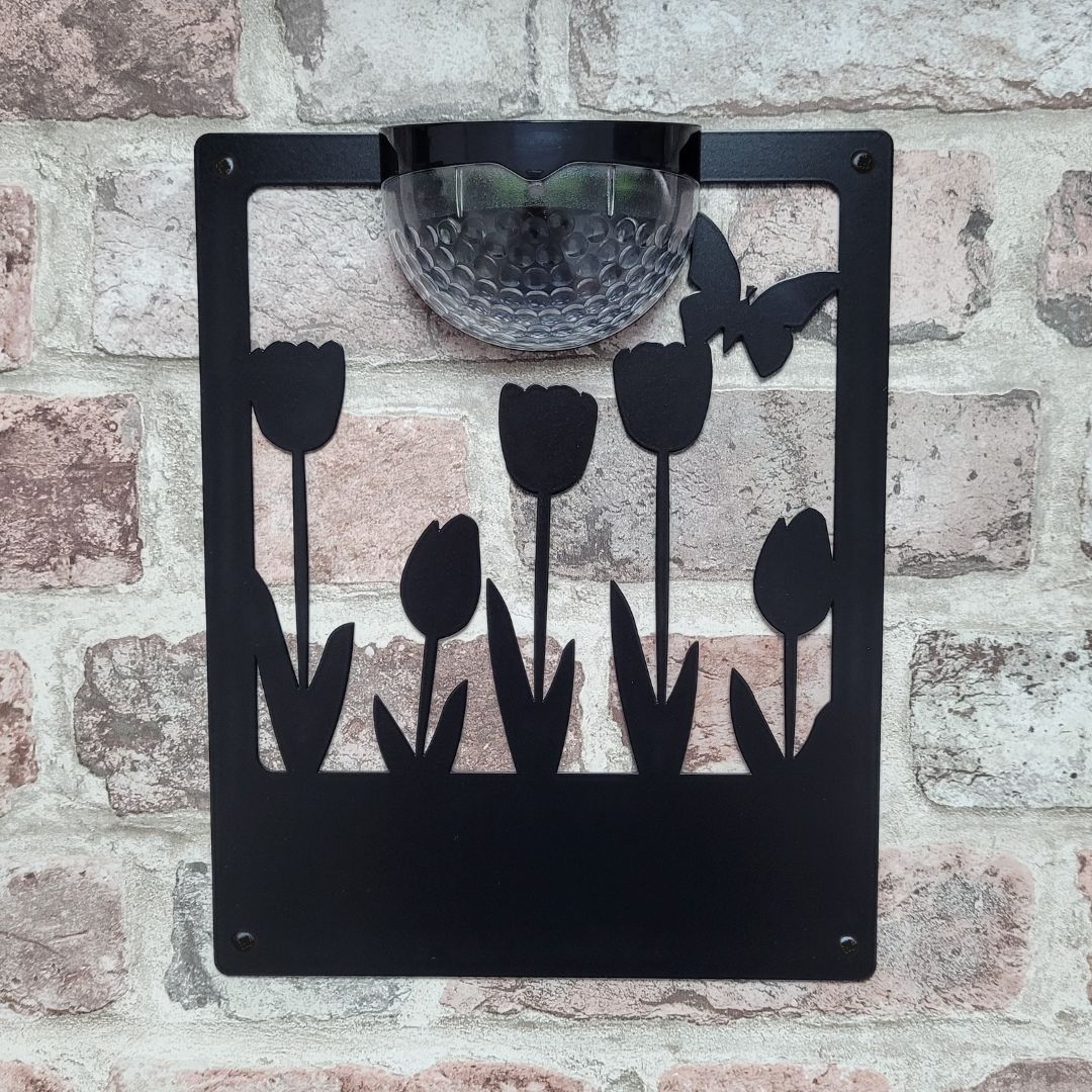 Tulips Solar Light Wall Plaque (You Can Personalise Me!) - Image 6