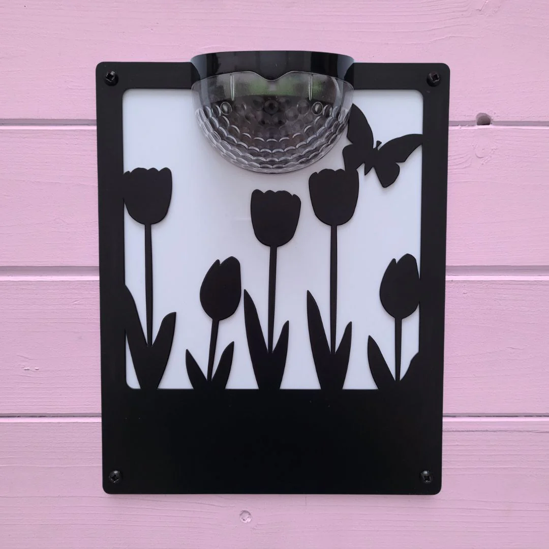 Tulips Solar Light Wall Plaque (You Can Personalise Me!) - Image 8