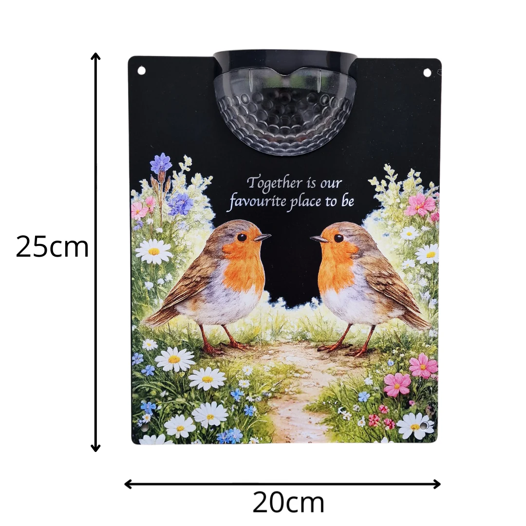 Together Robins Solar Light Wall Plaque - Image 4