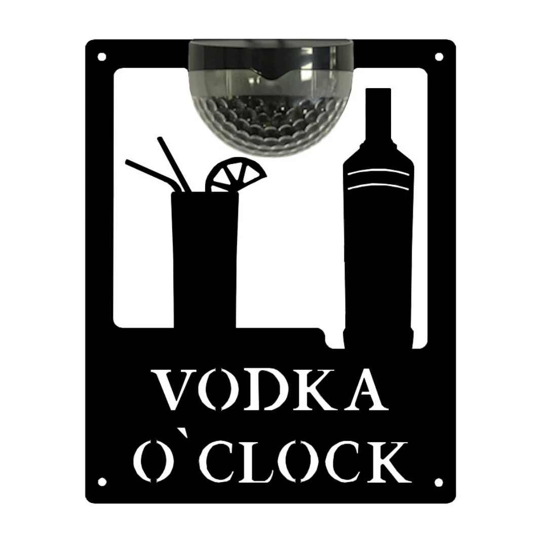 Vodka O'Clock Sign with Solar Powered Light - Image 10