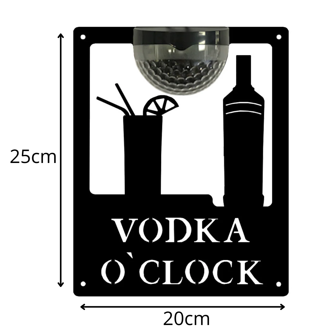 Vodka O'Clock Sign with Solar Powered Light - Image 9