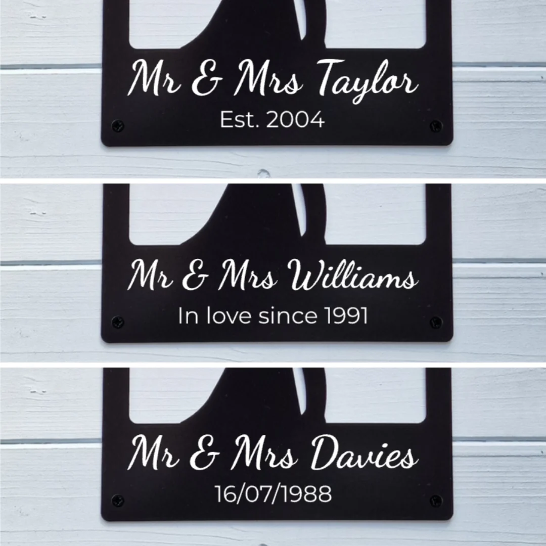 'Mr & Mrs' Wedding Solar Light Wall Plaque (You Can Personalise Me!) - Image 3