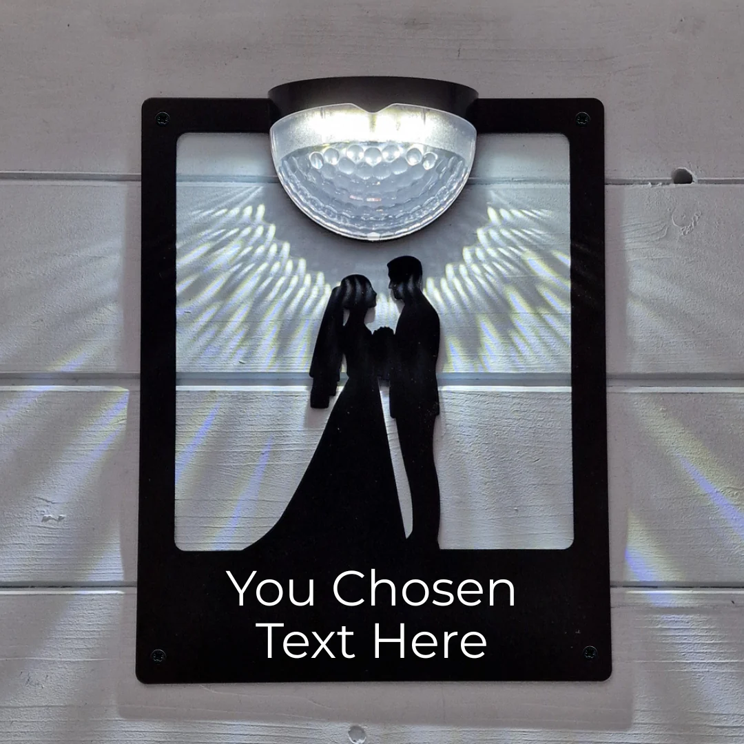 Wedding Solar Light Wall Plaque (You Can Personalise Me!) - Image 2