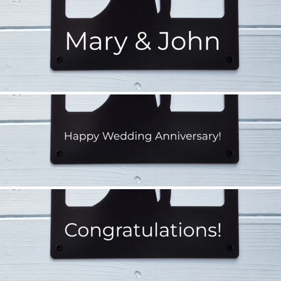 Wedding Solar Light Wall Plaque (You Can Personalise Me!) - Image 3
