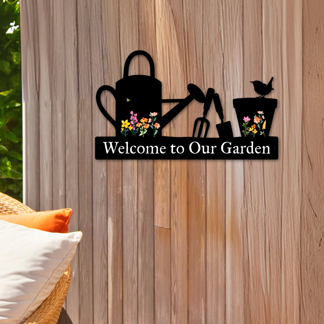 'Welcome to Our Garden' Large Garden Wall Art - Image 2