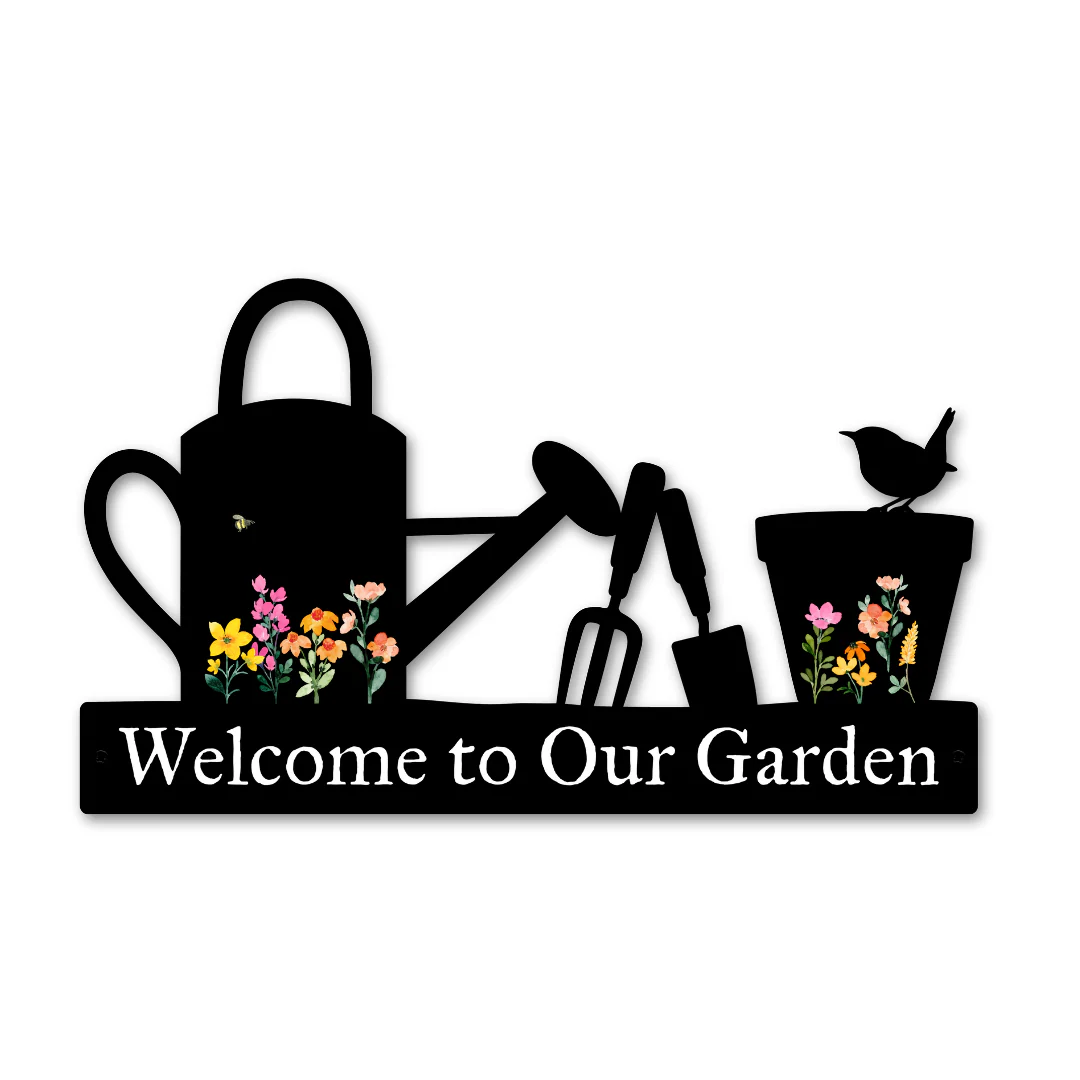 'Welcome to Our Garden' Large Garden Wall Art - Image 5