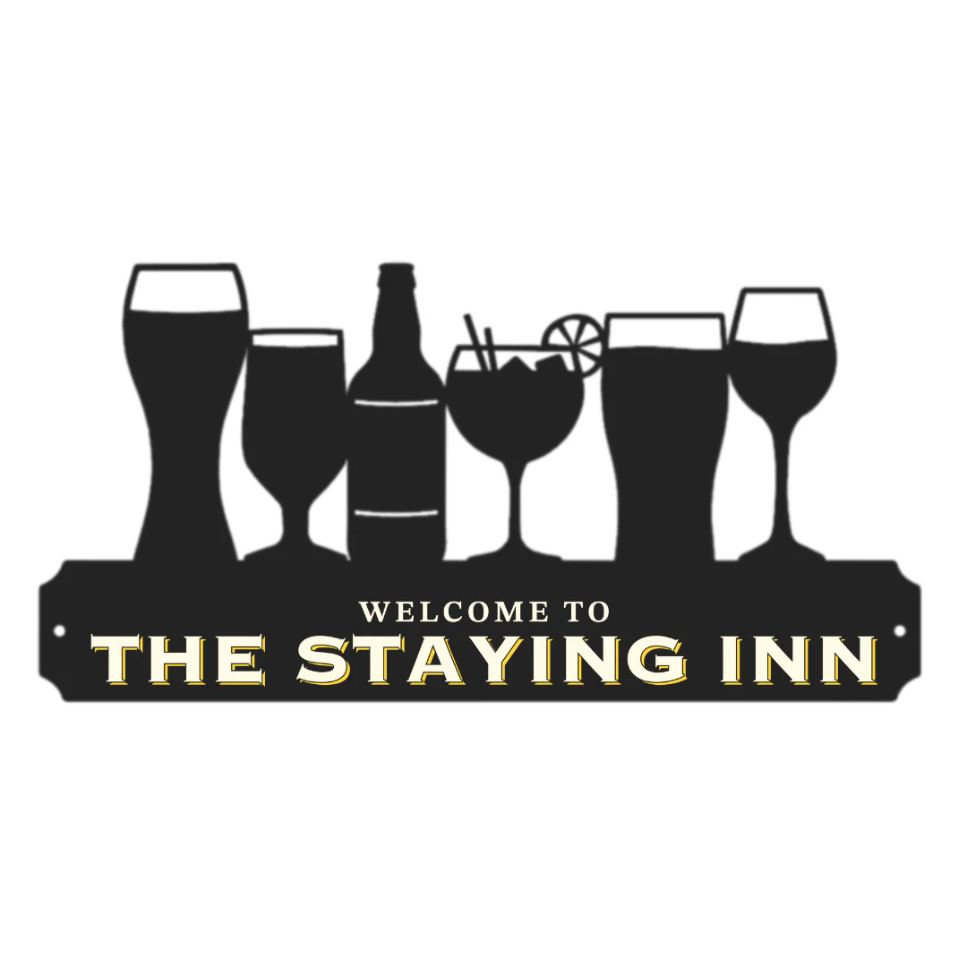 'Welcome to the Staying Inn' Large Drinks Wall Art - Image 5