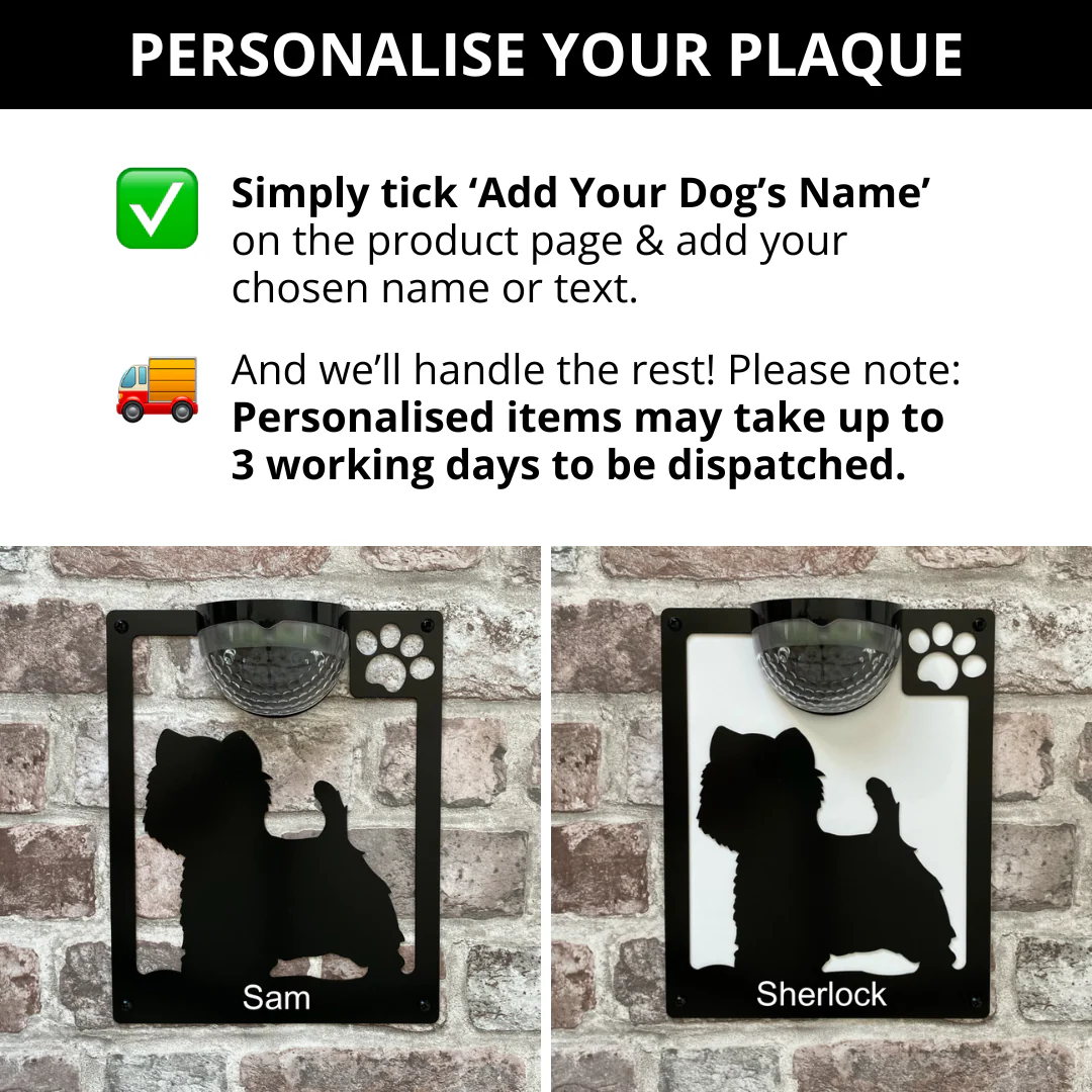 Westie Dog Solar Light Wall Plaque - Image 6