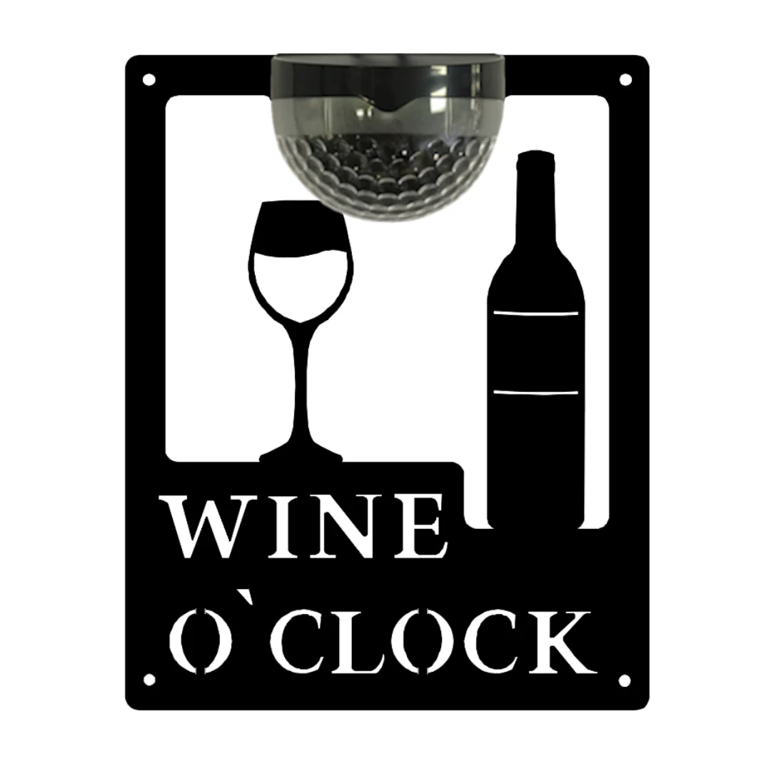 Wine O'Clock Sign with Solar Powered Light - Image 15