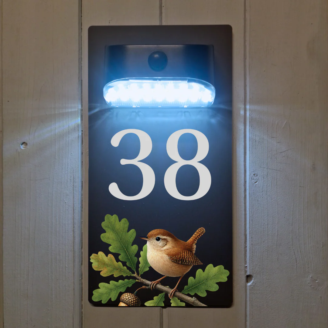 Wren Motion Sensor Solar House Number Sign - Image 2