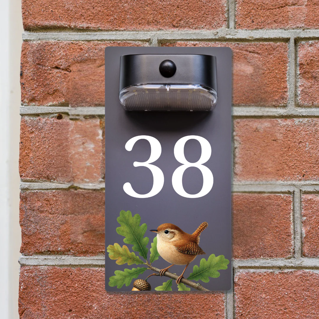 Wren Motion Sensor Solar House Number Sign - Image 3