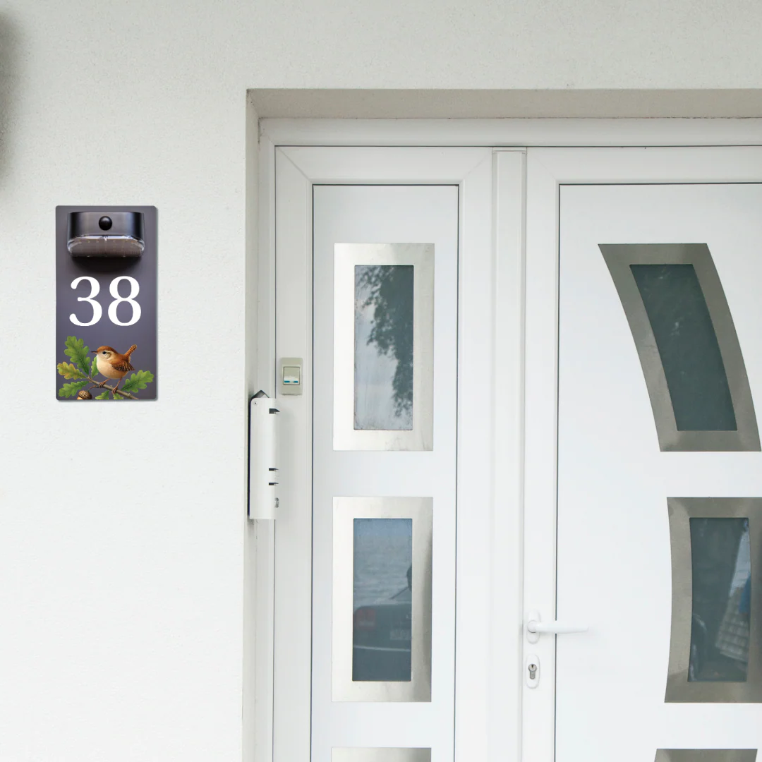 Wren Motion Sensor Solar House Number Sign - Image 4