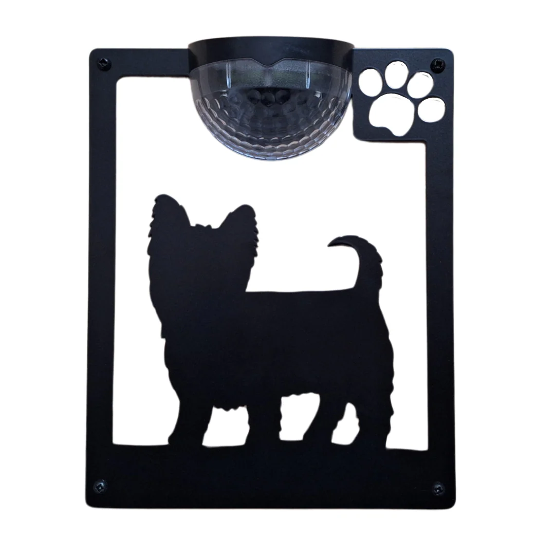Yorkshire Terrier Dog Solar Light Wall Plaque - Image 10