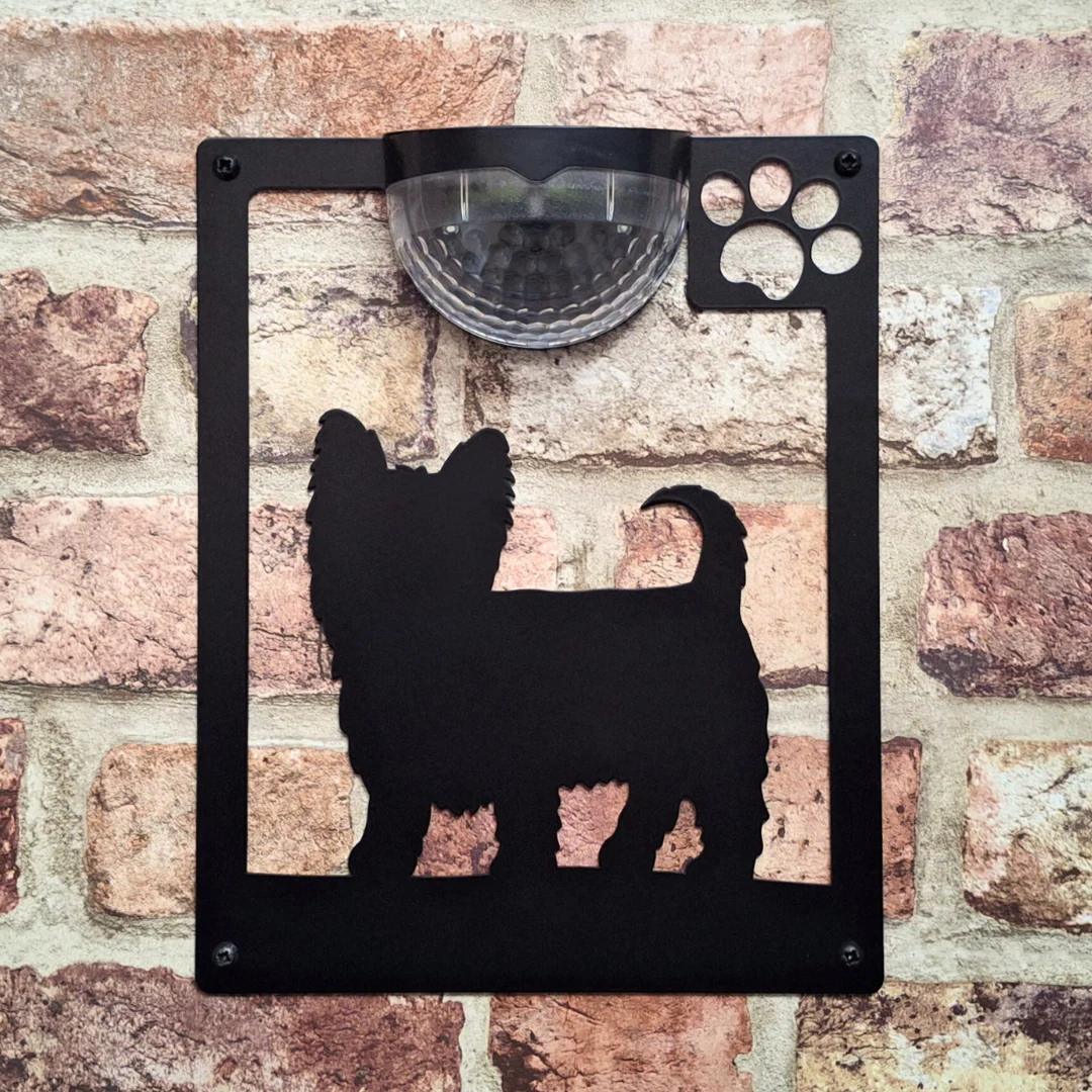 Yorkshire Terrier Dog Solar Light Wall Plaque - Image 8
